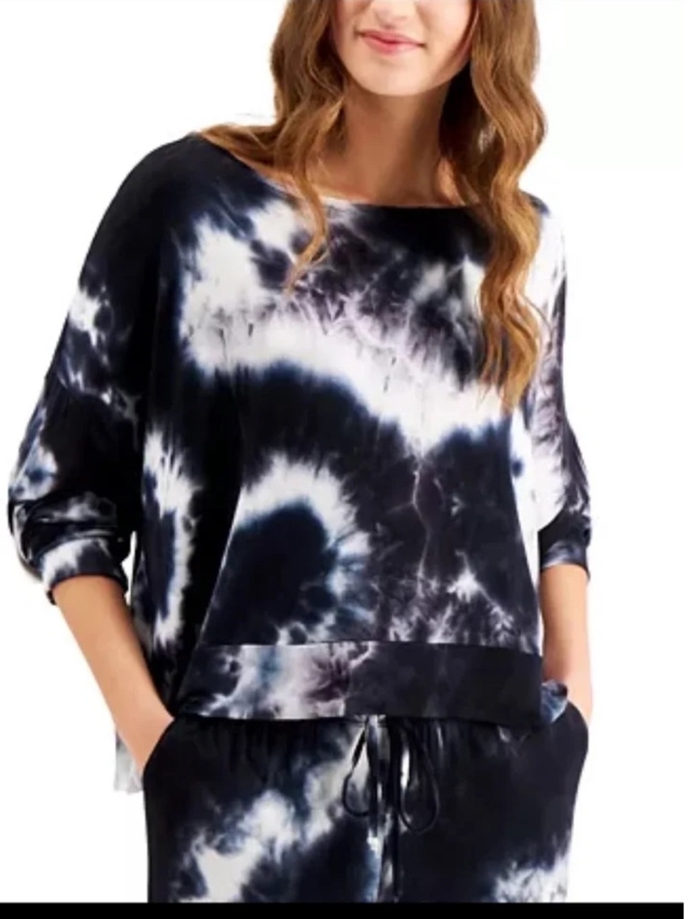 Jenni Woman’s Tie-Dye Long Sleeve Top